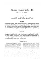 Patología molecular de las HDL - Facultad de Farmacia ...