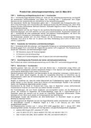 Protokoll der Jahreshauptversammlung 2012 - SV Teutonia ...