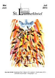 Gemeindebrief Mai Juni Juli 2013 - St. Lamberti Hildesheim