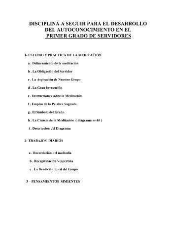 disciplina a seguir para el desarrollo del autoconocimiento en el ...