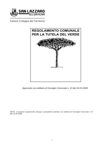 Regolamento Comunale per la Tutela del Verde - Comune di San ...