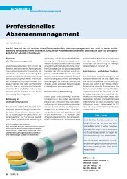 Professionelles Absenzenmanagement