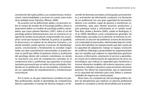 Perles por competencias del profesional en Psicología - Centro de ...