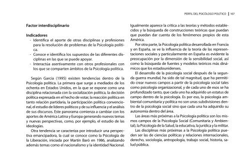 Perles por competencias del profesional en Psicología - Centro de ...