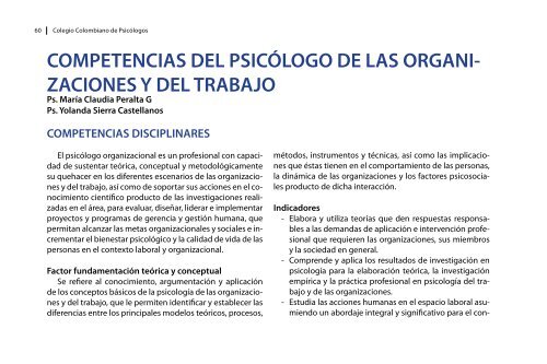 Perles por competencias del profesional en Psicología - Centro de ...