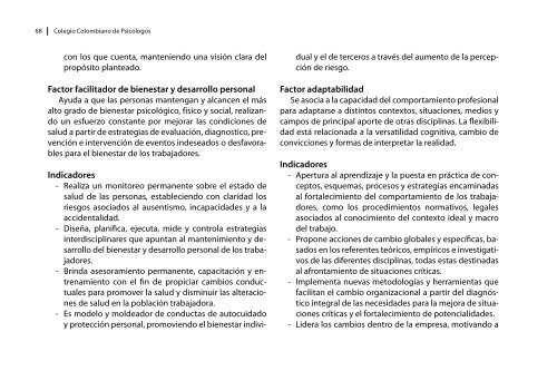 Perles por competencias del profesional en Psicología - Centro de ...