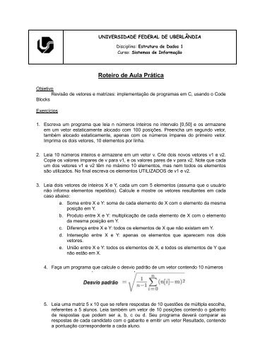 Aula Pratica ED - 2.pdf - Universidade Federal de Uberlândia