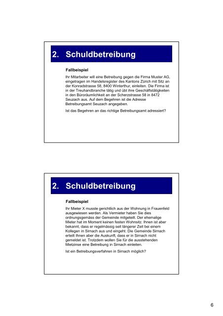 Schuldbetreibungs- und Konkursrecht (SchKG) 1. Allgemeines - SVIT