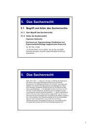 5. Das Sachenrecht 5. Das Sachenrecht - SVIT