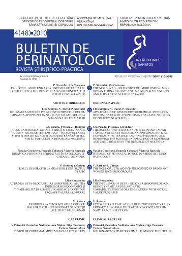 BUleTIN de peRINaTOlOgIe - Baza de date a revistelor ştiinţifice