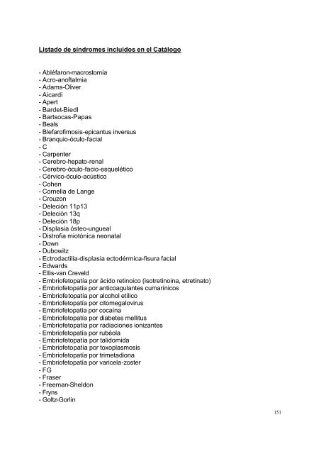 catálogo de síndromes polimalformativos - Agència de Salut Pública ...