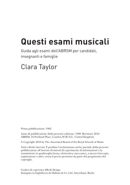 Questi esami musicali - ABRSM