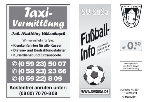 Fussball-News Nr. 235 - SV Suddendorf-Samern 1959 eV