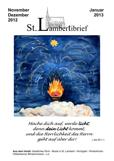 St.Lambertibrief - St. Lamberti Hildesheim