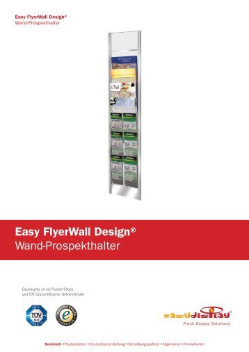 Easy Flyerwall Design® Wand-Prospekthalter - Easydisplay.com