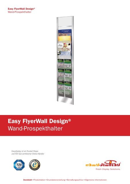 Easy Flyerwall Design® Wand-Prospekthalter - Easydisplay.com