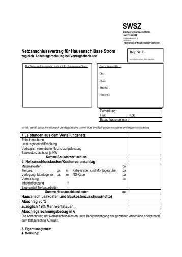 Netzanschlussvertrag - SWSZ Stadtwerke Suhl/ Zella-Mehlis