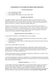 chiarimenti in materia di mediatori creditizi - UMCI Unione Mediatori ...