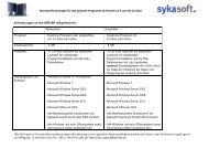 Systemanforderungen als PDF-Datei - sykasoft