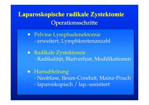 Laparoskopische radikale Zystektomie