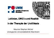 Leitlinien, DRGs und Realität in der Therapie der Urolithiasis