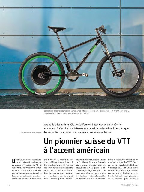 Supplément vélo - ATE Association Transports et Environnement