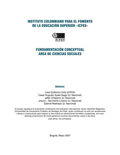 fundamentación conceptual área de ciencias sociales - Colombia ...