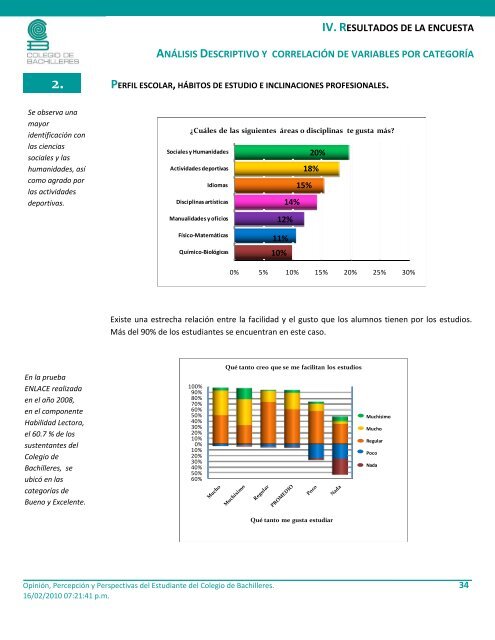 Perfil de nuestros alumnos - Colegio de Bachilleres