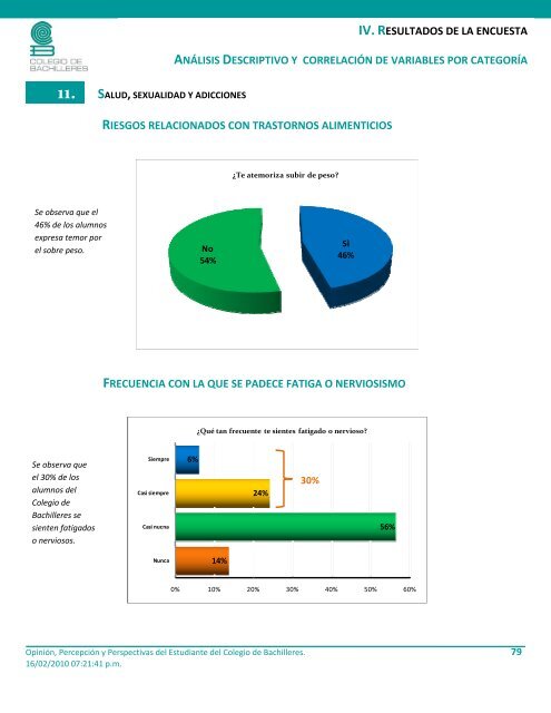 Perfil de nuestros alumnos - Colegio de Bachilleres