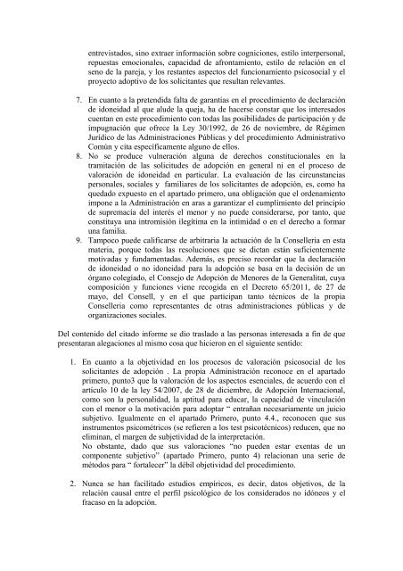 Conselleria de Justicia y Bienestar Social. No desarrollo - Síndic de ...