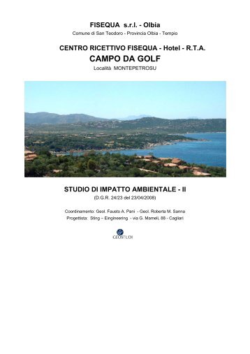 Studio di impatto ambientale II [file.pdf] - SardegnaAmbiente