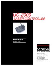 UC-2000 Universal Laser Controller - Synrad, Inc.