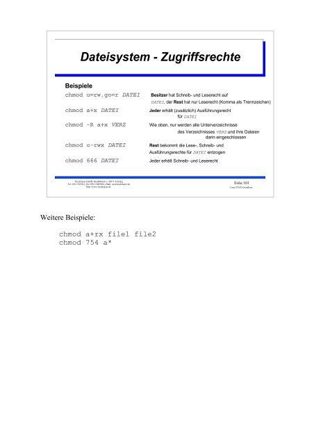 UNIX-Einführungsskript - Christoph Stockmayer GmbH