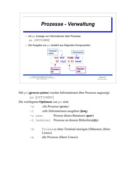 UNIX-Einführungsskript - Christoph Stockmayer GmbH