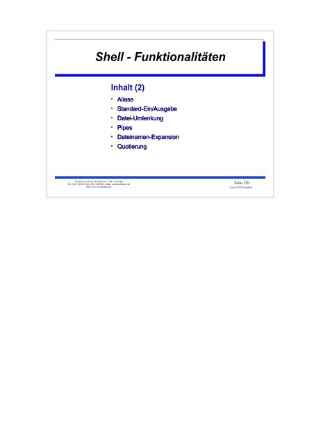 UNIX-Einführungsskript - Christoph Stockmayer GmbH