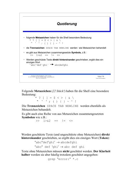 UNIX-Einführungsskript - Christoph Stockmayer GmbH