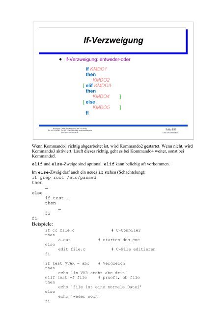 UNIX-Einführungsskript - Christoph Stockmayer GmbH