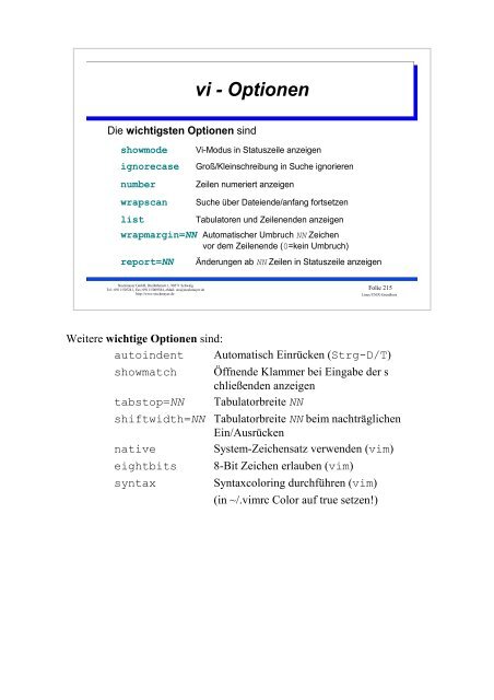 UNIX-Einführungsskript - Christoph Stockmayer GmbH