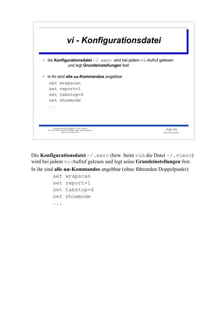 UNIX-Einführungsskript - Christoph Stockmayer GmbH