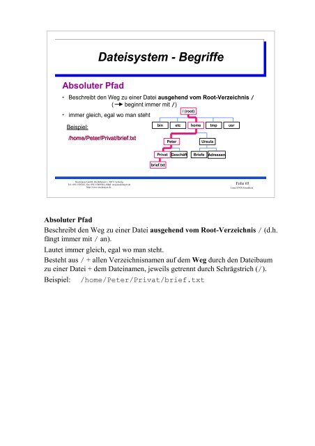 UNIX-Einführungsskript - Christoph Stockmayer GmbH