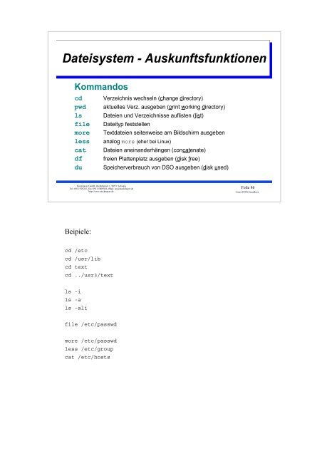 UNIX-Einführungsskript - Christoph Stockmayer GmbH