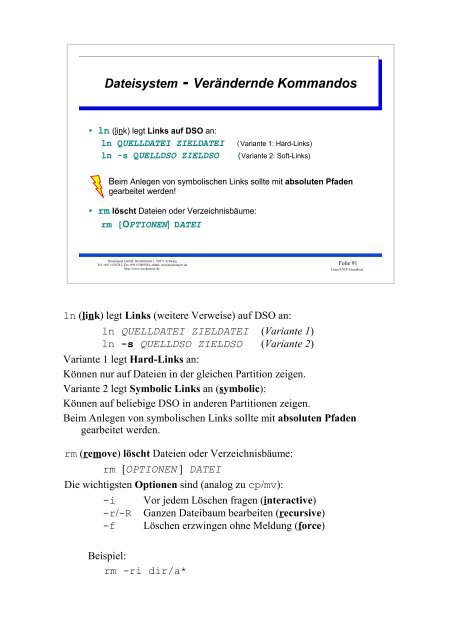 UNIX-Einführungsskript - Christoph Stockmayer GmbH