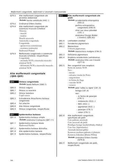 Malformatii congenitale, deformatii si anomalii cromozomiale