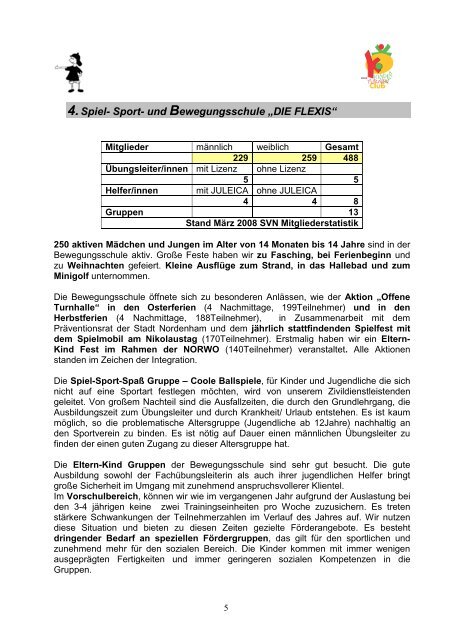 SVN VEREINSPORTRÄT 2008 - Sportverein Nordenham e.V.