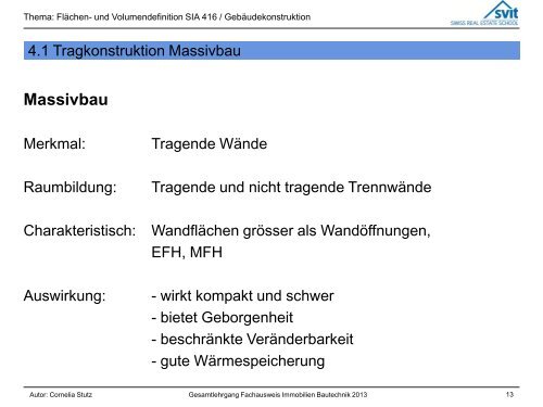 Einschalenwand - SVIT SRES