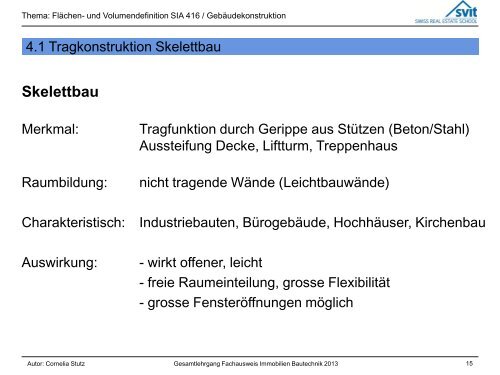 Einschalenwand - SVIT SRES