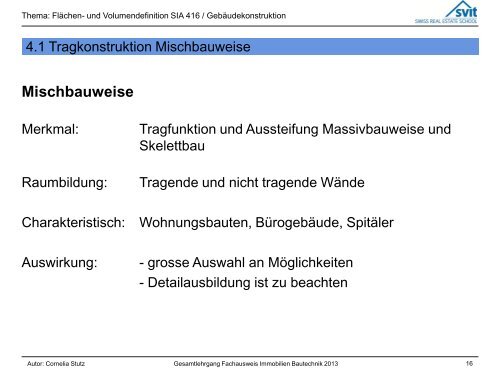 Einschalenwand - SVIT SRES