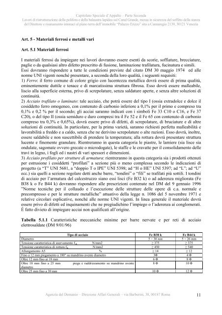 Capitolato speciale - II parte - Agenzia del Demanio