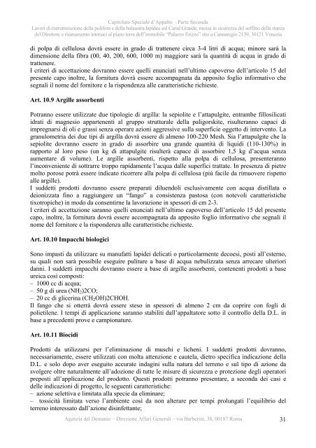 Capitolato speciale - II parte - Agenzia del Demanio