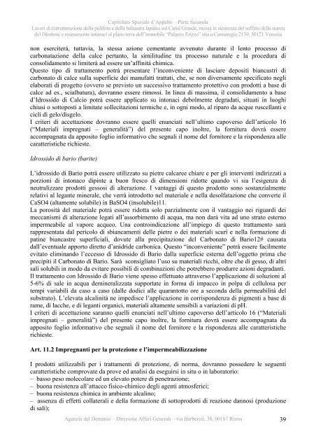 Capitolato speciale - II parte - Agenzia del Demanio